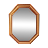 Golden wooden mirror