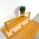 Wall coat rack with brass and leather vintage