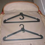 Valise Samsonite toile rouge et cuir des années 80