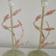Pair Of French Vintage Metal Table Lamps With Scrolling Leaf Detail
