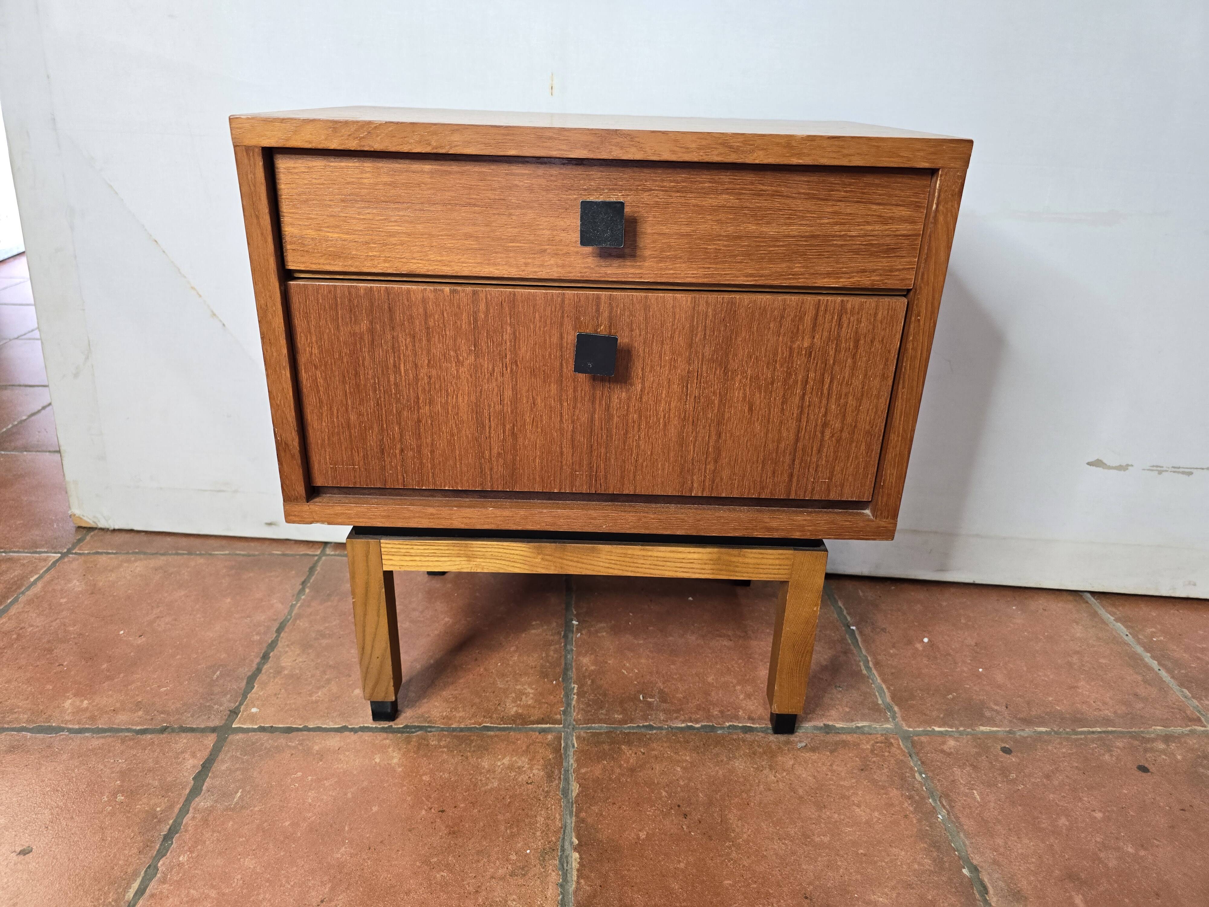 Scandinavian teak bedside table from the 60s