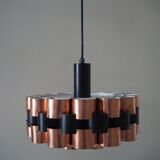 Suspension lamp from the 1960s – 1970s in copper and black metal
