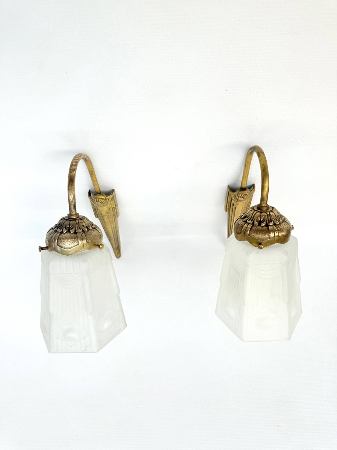 Antique art deco wall lights