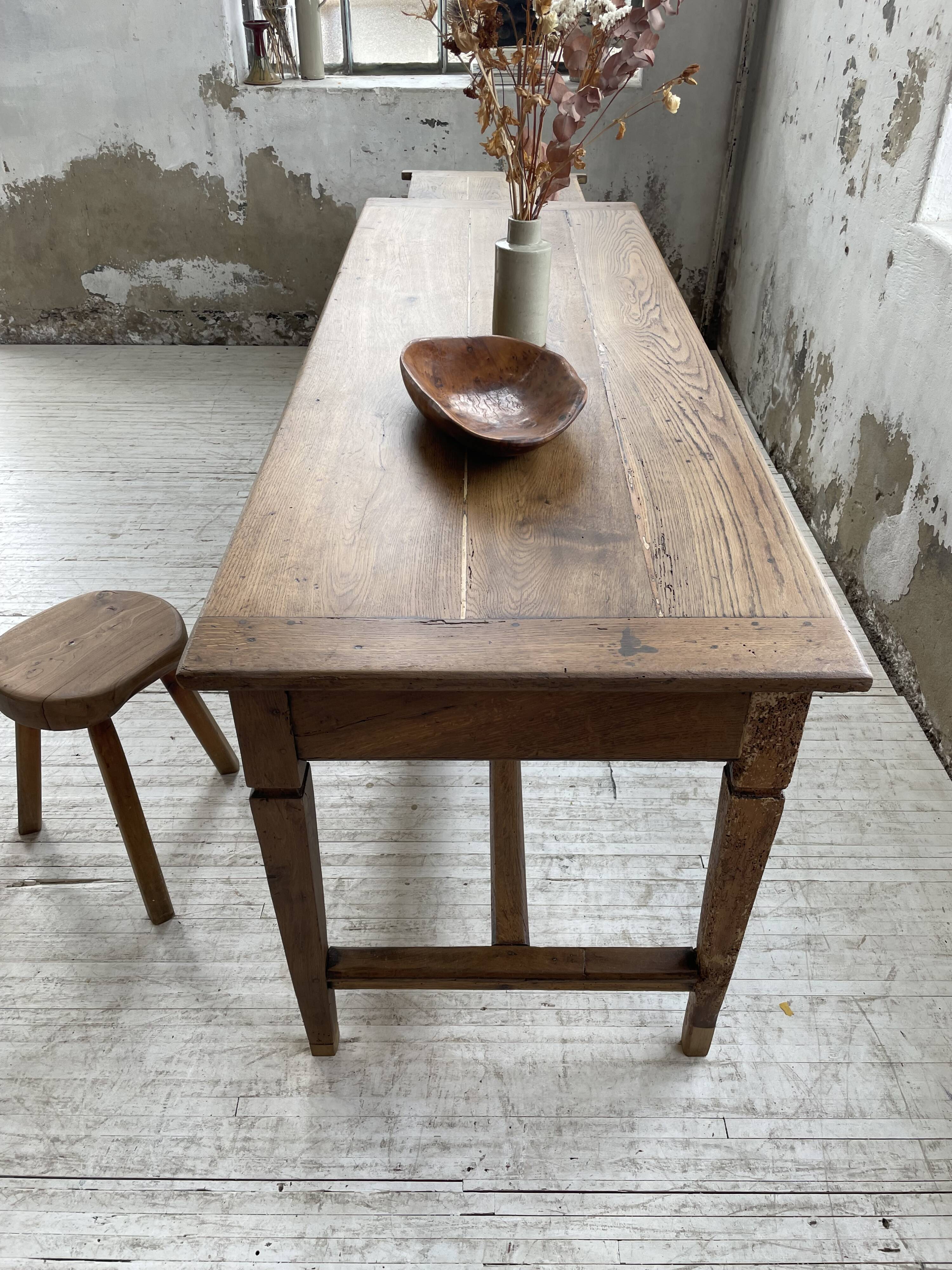 Oak farmhouse table