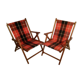 Pair of Vintage Pop Folding Chairs