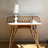 Office - rattan dressing table from the 1960s/70s
