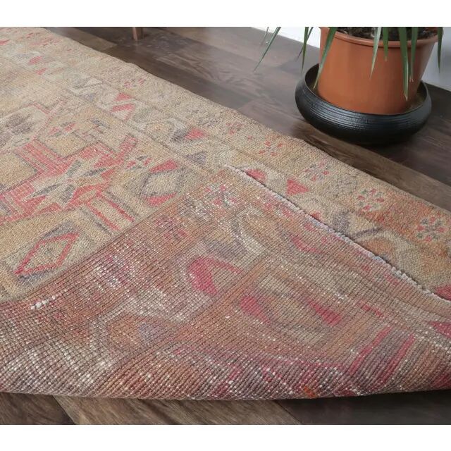 Oushak Turkish Hand-Knotted Runner 88x311