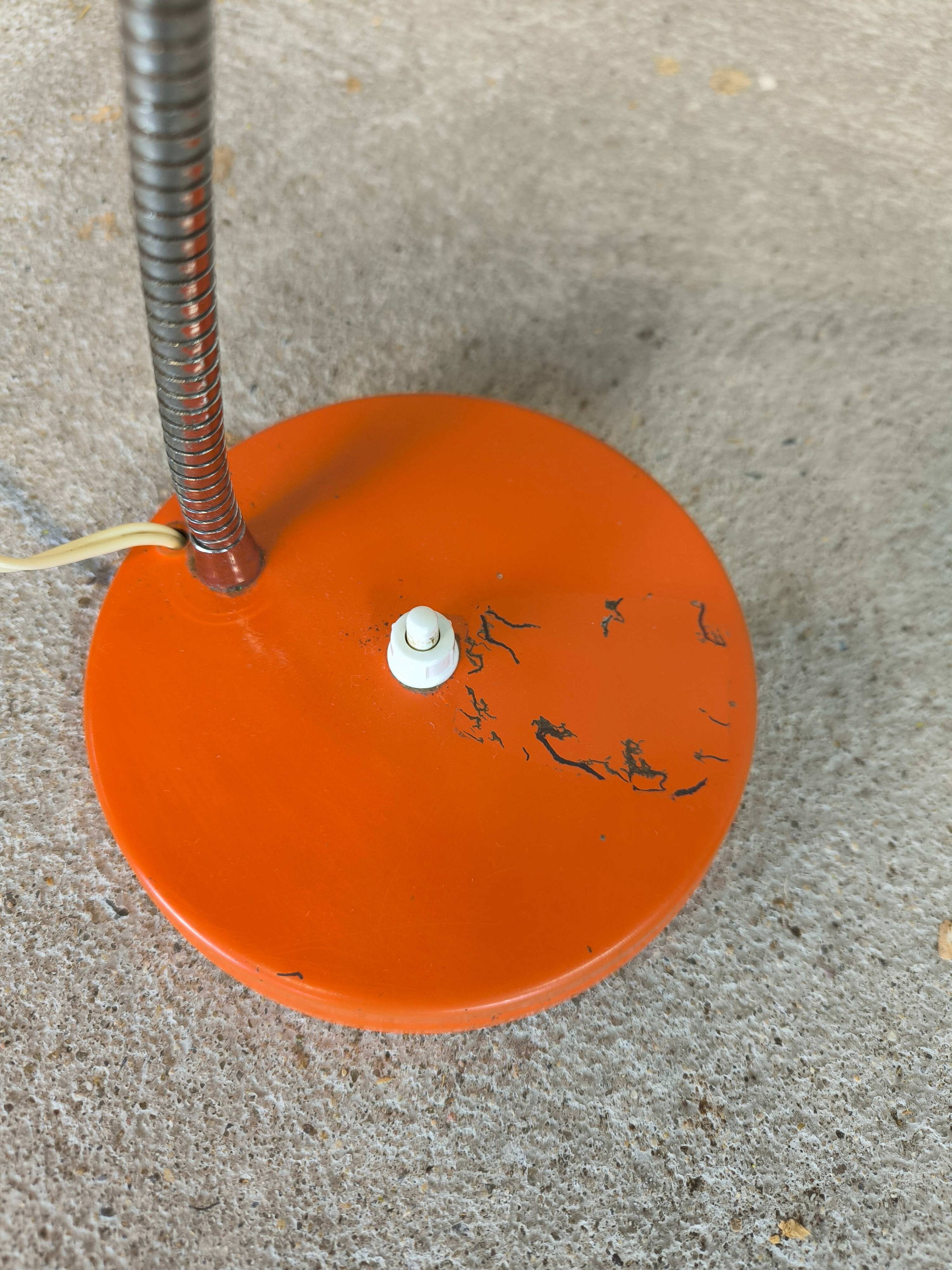 Lampe de bureau vintage orange années 70