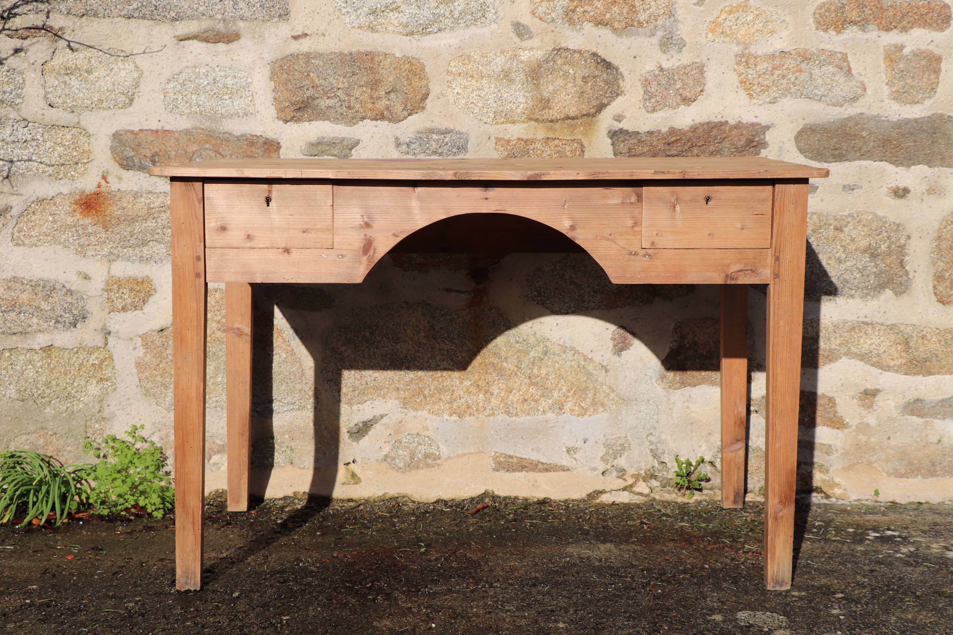 American desk in raw wood 1900
