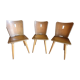 3 Brutalist bistro chairs year 60