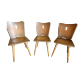 3 chaises bistrot brutalistes année 60