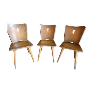 3 Brutalist bistro chairs year 60