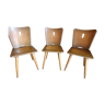 3 Brutalist bistro chairs year 60