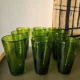 9 Vintage Blown Glass Glasses