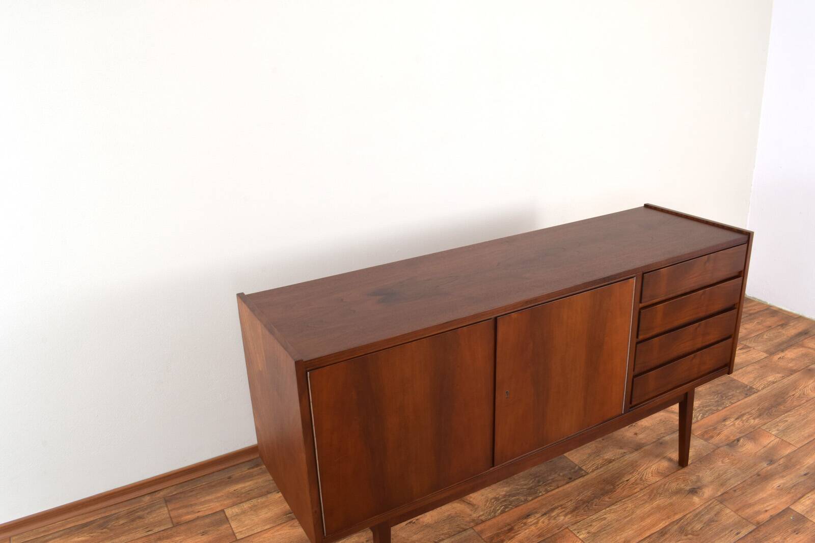 Mid-Century Walnut Sideboard by S. Albrecht, 1960s.