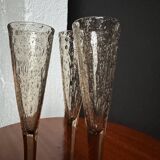 Champagne flutes bubble glass Biot
