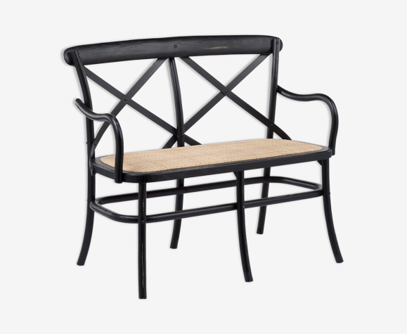Banc vintage 2 places noir