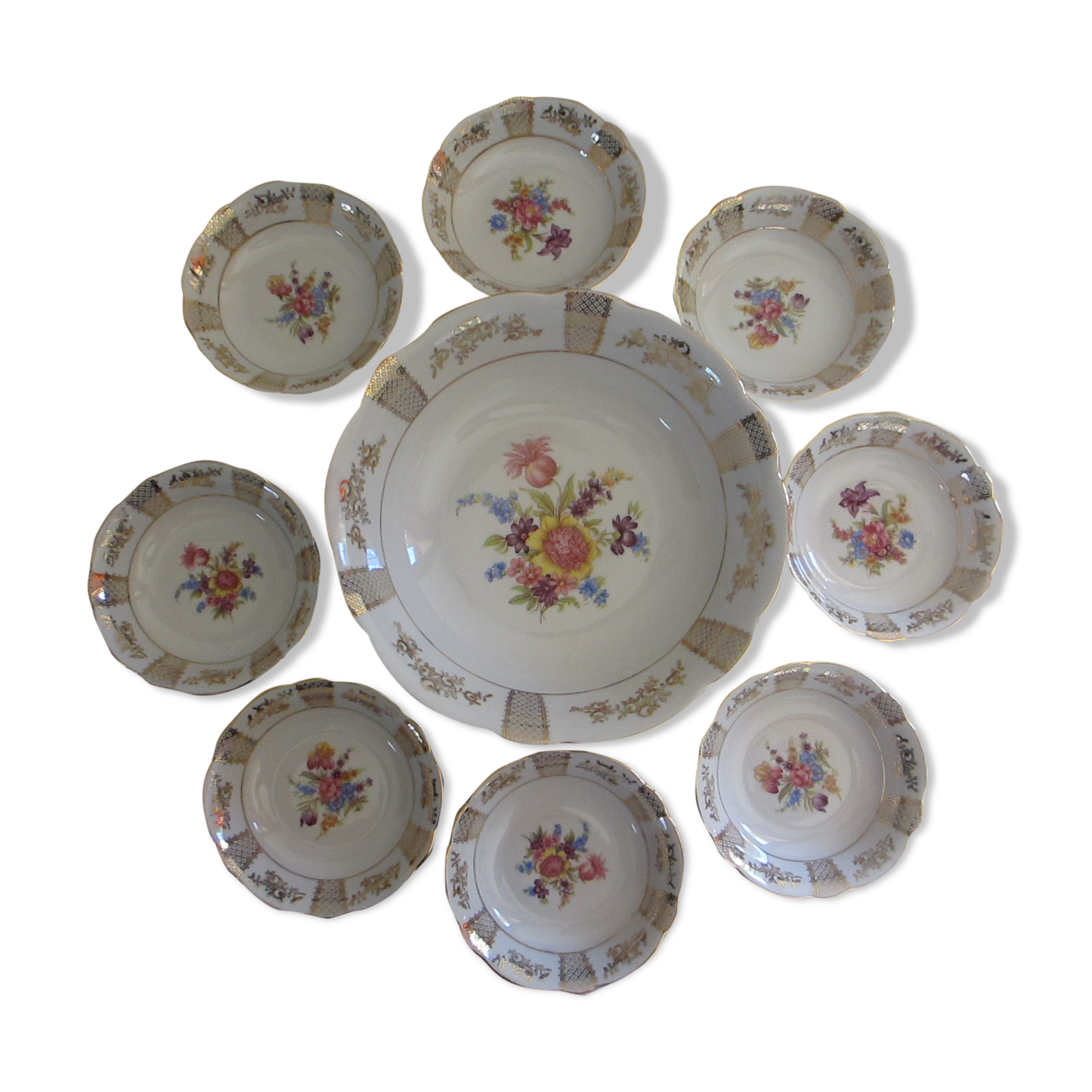 Porcelain fruit salad set