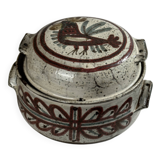 Ceramic bowl by Gustave Reynaud, workshop Le Mûrier, Vallauris, circa 1950.