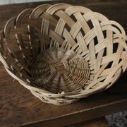 Large vintage woven wicker basket