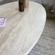 Travertine dining table 1970 Italy Tobia Scarpa