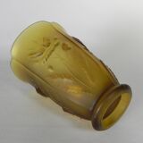 Pressed glass vase Inwald Barolac, model "Floral" 1960s