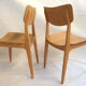 Paire de chaises bois années 50