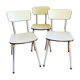 Trio of beige formica chairs