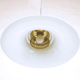 Suspension en verre et métal dorée 1960