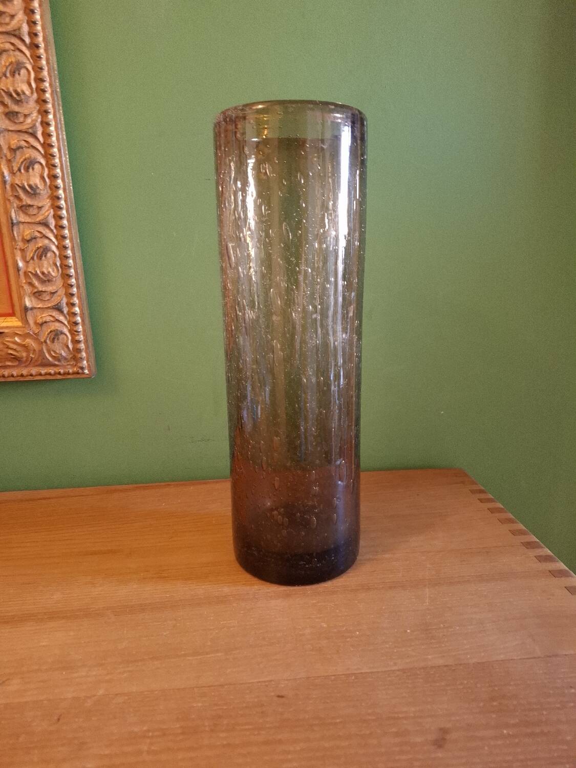 Blown glass roller vase