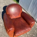 Leather club chair