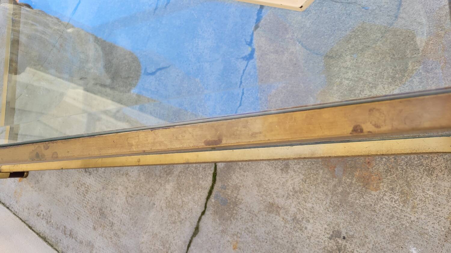 Jansen style brass designer coffee table - 1970s