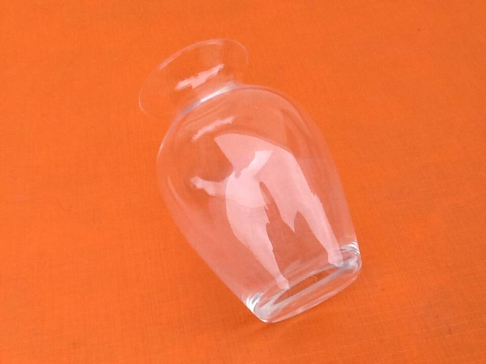 1970s Violet vase Clear glass
