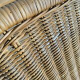 Wicker and rattan armchair