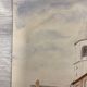 Notre-Dame de l'Espérance, aquarelle vintage signée