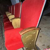 Vintage theater bench