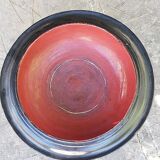 Ancient Burmese laywood offering pot