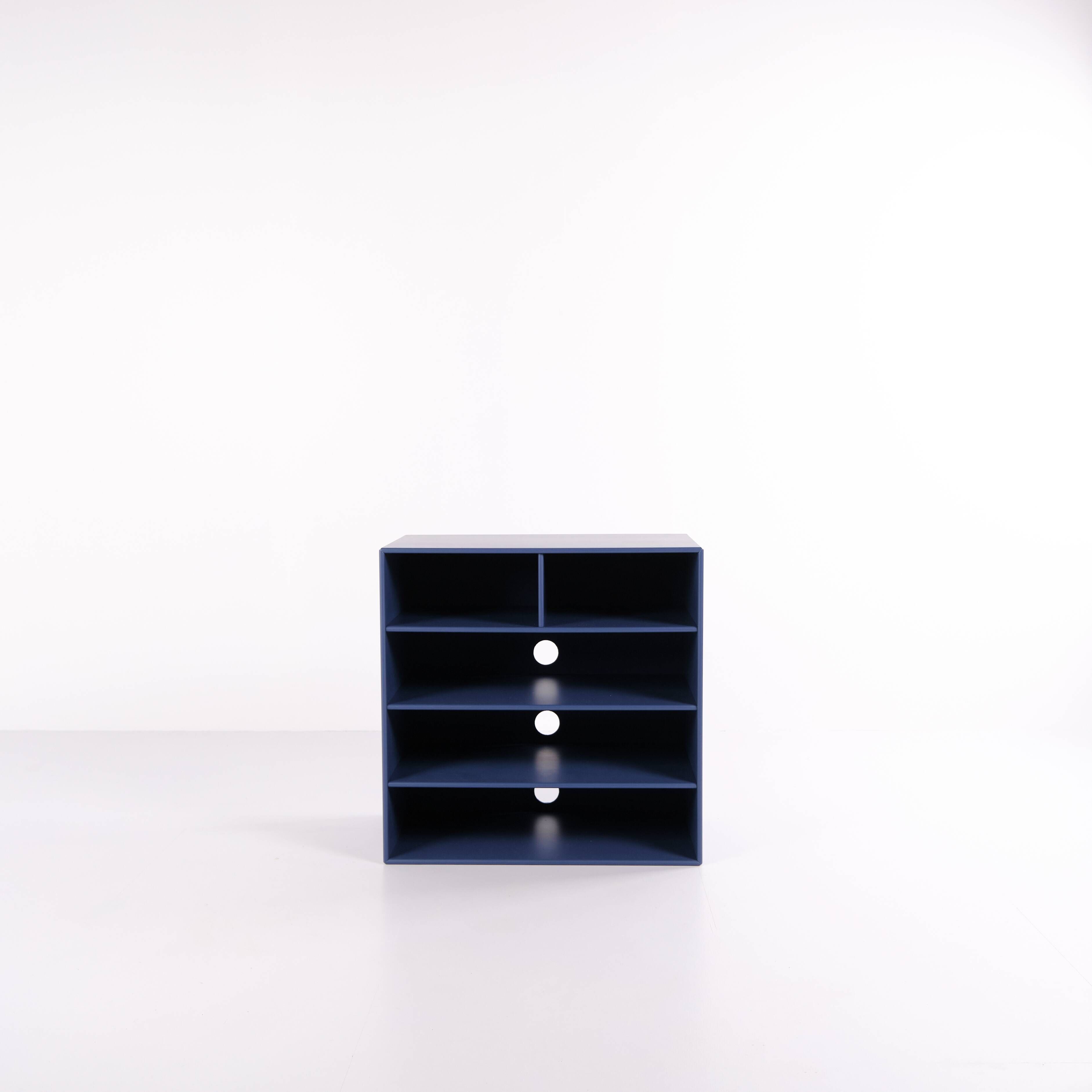 Montana bookcase – blue – 4 shelves
