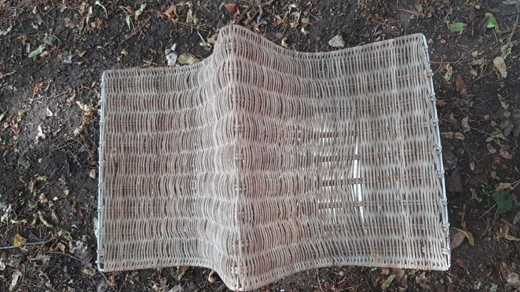 Iron and wicker bird cage