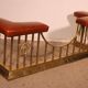 early 19th century fender club fireplace bench in brass and c