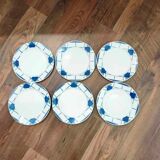 6 Digoin dessert plates