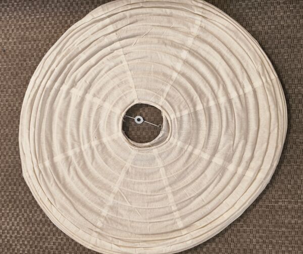 Luminaire en tissus (lin) en forme de poire