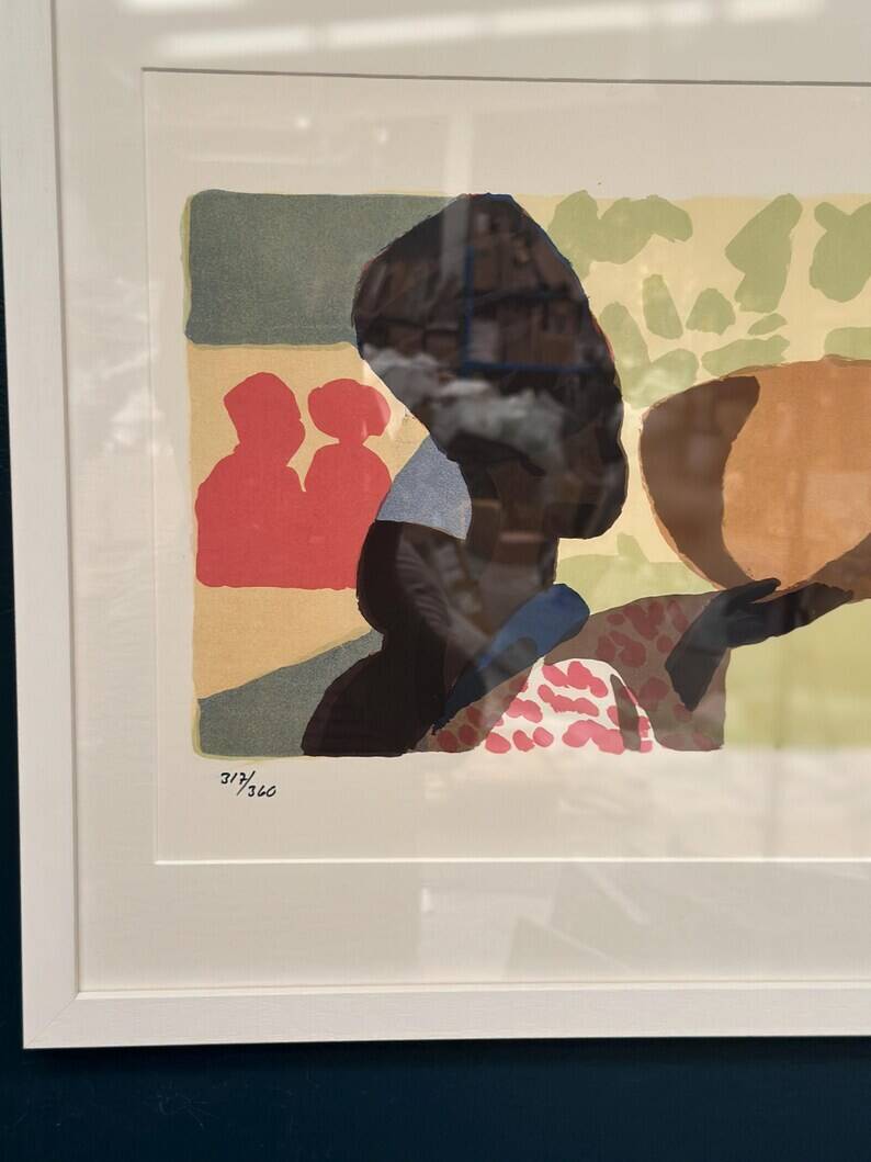 Original Swedish Color Lithograph – “Woman” by Lars Norrman – Signed