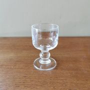 6 vintage crystal liqueur glasses