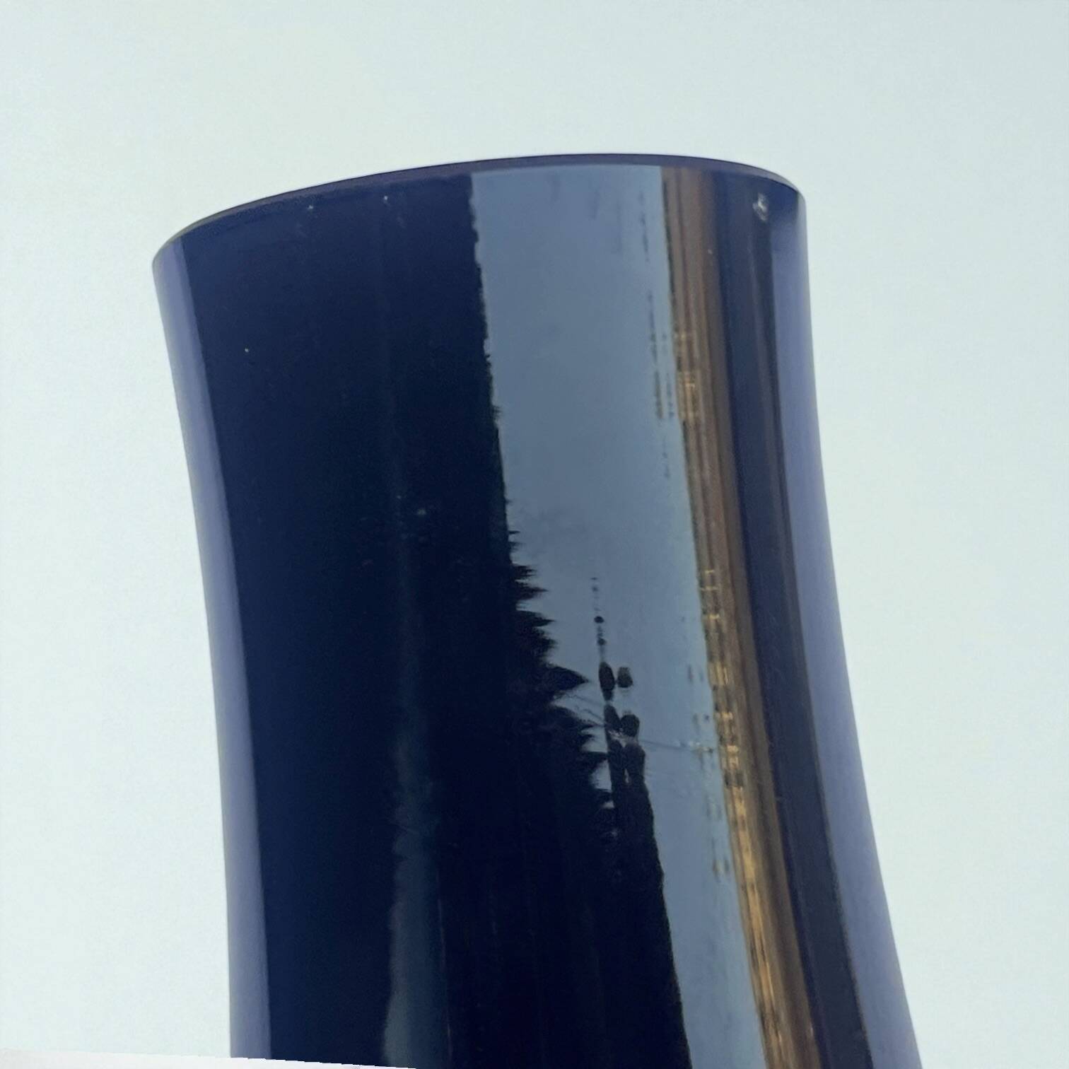 Vintage vase in purple gradient glass by Hessen Glaswerke, West Germany, 1960
