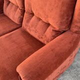 Coral velvet toad sofa