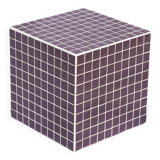 Cube violet table d'appoint 31 x 31 cm