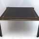 Paolo Barracchia Italian Steel and Inlaid Wood Dinning Table by Roman Deco