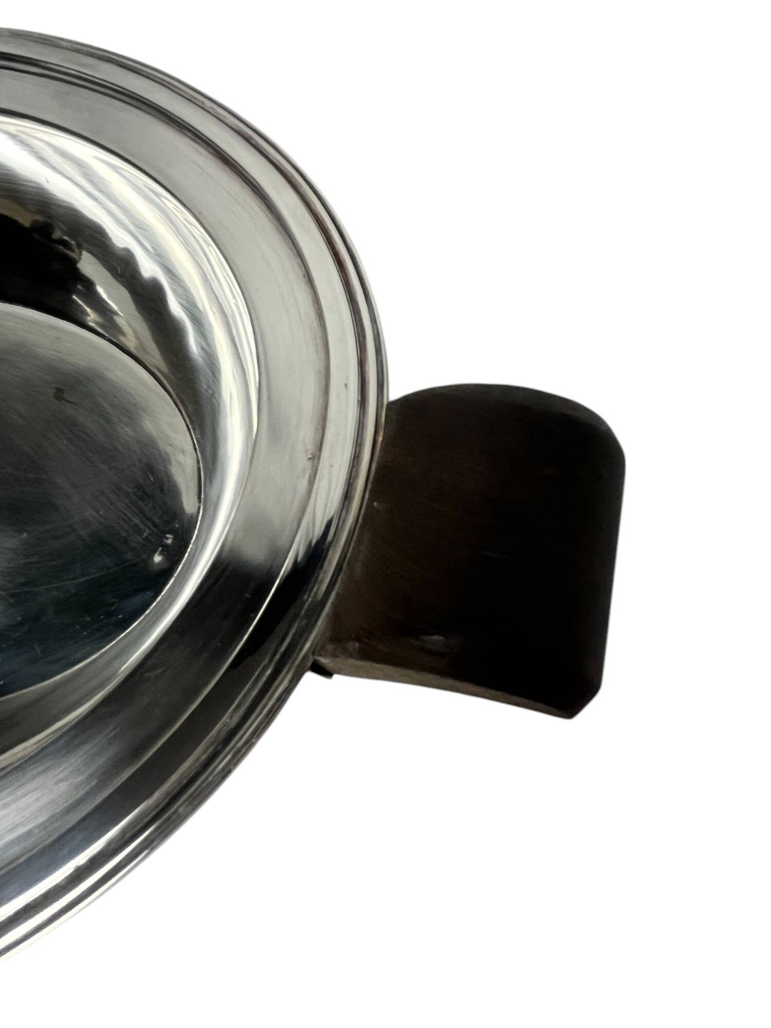 Art Deco, silver-plated rosewood basket or dish circa 1930