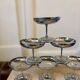 Lot de 6 coupes à dessert vintage en inox